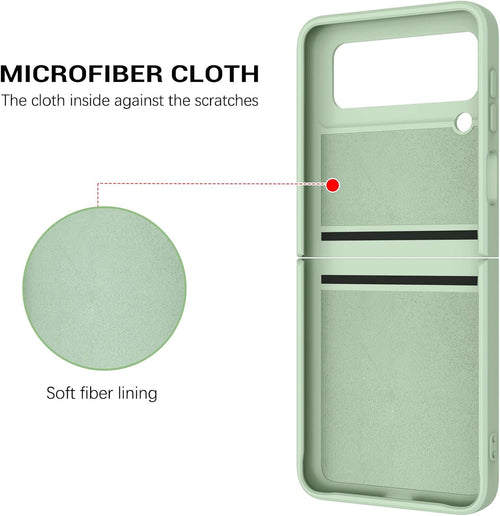 Silicone Case for Samsung Galaxy Z Flip 3 5G with Ring Matcha Green by Merch Section