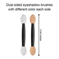 Cuttte Eyeshadow Applicators Makeup Brushes - 60PCS Disposable Eyeshadow Brush, Dual Sides Eye Shadow Applicator Sticks, 2.44 Inch Eye Makeup Tools, Black