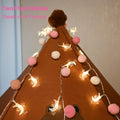 ChiRee Indoor String Lights 6.56ft 20 LED Battery Operated Warm White Pom Poms by Deal US