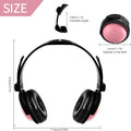 Olyre Pet Headphones for Small Dogs Cats, Adjustable Decorative Neckwear/Neck Accessories for Pets (Head or Neck Circ Under 10 inch),Party Favors,Photo Props-Black&Pink