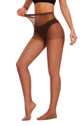 DUCMODA 3 Pairs Women's Sheer High Waist Tights 15D Cedar Brown Size S by Deal US