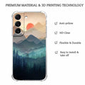Nature Landscape Case For Samsung Galaxy S23,Wilderness Night Art Painting,Soft