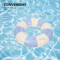 Garneck Inflatable Swimming Ring 32.3'' Retro Striped Blue PVC Adult Float by Deal US