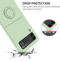 Silicone Case for Samsung Galaxy Z Flip 3 5G with Ring Matcha Green by Merch Section
