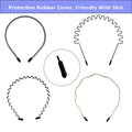 WEIMAISI 4pcs Black Metal Wavy Non Slip Hair Hoop Headband Accessories by Deal US