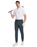SERAMY Men's Golf Joggers Slim Fit Stretch Sweatpants Black Size L by Deal US