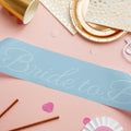 Vonlynfay Bride To Be Sash Blue White Wedding Letter Print Accessory by Deal US