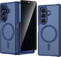 Magnetic Case for Samsung Galaxy Z Fold 7 with Built-in Screen Protector Blue by Merch Section