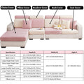 Disayu Sofa Couch Cover Stretch Washable Slipcover Beige Large Double Seat by Deal US