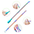 Remover with Cuticle Pusher, XUNXMAS Professional Stainless Stee