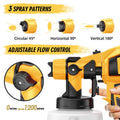 MirrorZone Paint Sprayer Tool 800W Electric Spray Gun Yellow for Furniture by Deal US
