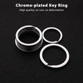 Biyrly Stainless Steel Round Keyrings 1.5-25mm Silver 10 Pack by Deal US