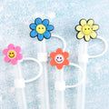 VZDIOR Colorful Flowers Straw Toppers 10mm Red Rose 12 Pack Pack-12A by Deal US
