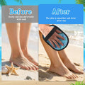 Sociaooil Sand Wipe Off Mitts, 2Pcs Beach Sand Remover Cleaner Mitts Bag, Soft Beach Travel Wipe Off Mitt for Summer Ocean Beaches Outdoor Activities Surf Volleyball Sandboxes Accessories, Purple&Blue