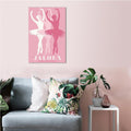 Trendy Pink Ballet Art Print Poster Canvas Wall Art 12x18in Unframed by Deal US