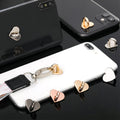 Phone Finger Ring Grips 8 Pack — Adhesive Heart Hook Loop Stand for DIY Hanging,