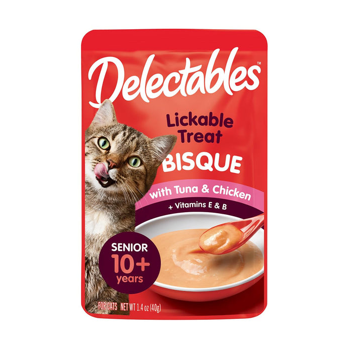 Hartz Delectables Bisque Senior Cat Treat Tuna Chicken 1.4 oz by Deal US
