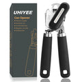 UHIYEE Manual Can Opener Heavy Duty Sharp Blade Soft Handle Black by Deal US