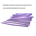 Foam Hair Rollers 10 Pack — No-Heat Curling Rods for Long & Short Hair, Purple