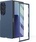 Slim Case for Samsung Galaxy Z Fold 7 5G with Built-in Screen Protector Blue by Merch Section