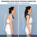 OFISKY Adjustable Posture Corrector Back Brace Pain Relief Black Size L by Deal US
