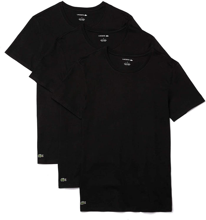 Lacoste Men's Essentials 3 Pack 100% Cotton Regular Fit Crew Neck T-Shirts by I-Max Fashions