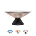 SPRINGBOW 10" Gray Tempered Glass Fruit Bowl Ripple Pedestal by Deal US