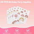Ryzovo Boho Rainbow Party Supplies 62pcs Paper Plates Napkins Tablecloth by Deal US