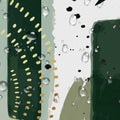 Torich Mid Century Boho Geometric Waterproof Shower Curtain 69x72 Green 12pc by Deal US
