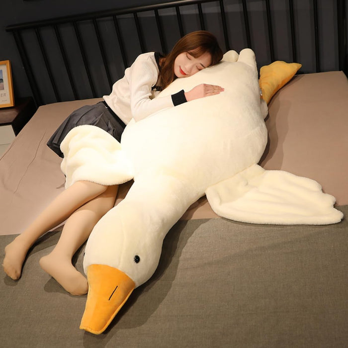 Srutirbo Giant Goose Stuffed Animal Plush Pillow White 37.5 Inch by Deal US
