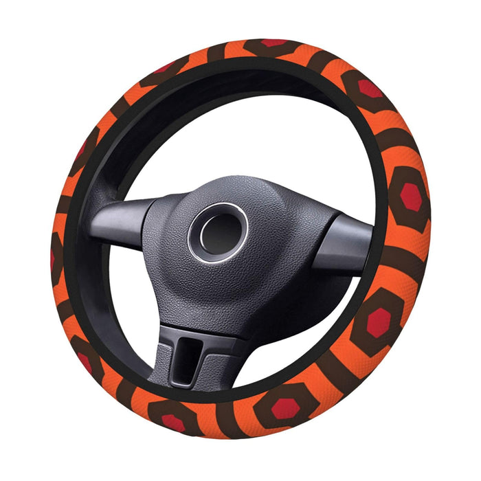 Overlook Hotel Carpet Steering Wheel Cover Universal 15 inch Black by Deal US