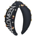 ABONDEVER Halloween Headbands Women Black Rhinestone Beaded Boo Pumpkin by Deal US