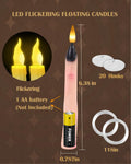 BVCNIG 20-Pack Halloween Floating Candles with Magic Wand Remote 6in Warm White by Deal US