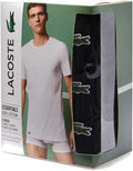 Lacoste Men's Essentials 3 Pack 100% Cotton Regular Fit Crew Neck T-Shirts by I-Max Fashions