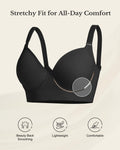QDN Supportive Push Up Strapless Bra Black Size 42C by Deal US
