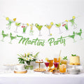 NOFEZA Martini Party Banner Green Mojito Martini Garland Art Deco by Deal US