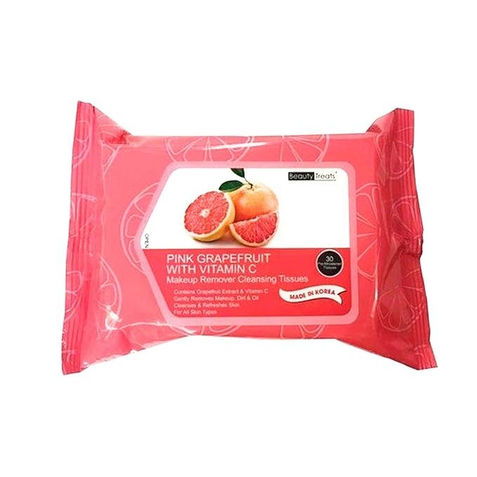 Beauty Treats Pink Grapefruit With Vitamin C Makeup Remover Cleansing Tissues - 30 ct by Pasteur Pharmacy