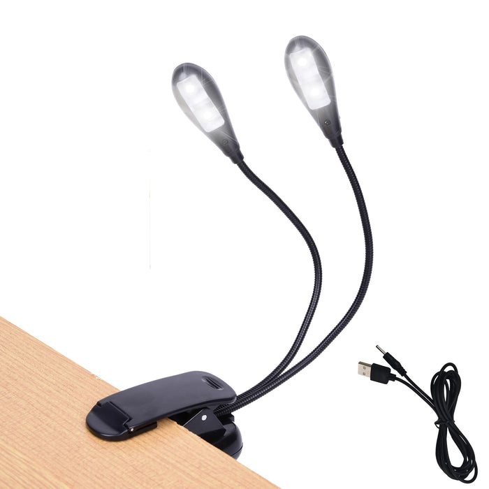 Stand Light, 1/2/4/10 Pack Clip on LED Book Lights, USB and AAA Battery Operated