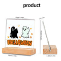 YouerCrystal Halloween Sign Colorful Glass Ghost Decor 3.94 Inch by Deal US