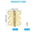 PATIKIL Jewelry Box Hinges 3/4 Inch 8 Pack Gold with Screws Butterfly by Deal US