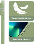 Cute Floral Pattern Case for iPhone 13 Pro Green Slim Silicone by Merch Section