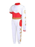 FENFATUO Kids Zombie Girls Halloween Costume 3PCS Mesh Top Pants Coat Size 7-8 by Deal US