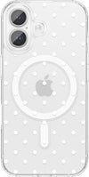 Magnetic Case for iPhone 17 6.3" with Polka Dot White Dot Clear