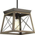 Briarwood Collection Rich Oak One-Light Farmhouse Mini-Pendant by Vanessa Jane