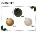Choonshow Velvet Christmas Ball Ornaments 16 Pack 3.15" Brown Green by Deal US