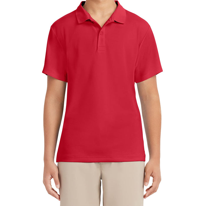 Izod Mens Short Sleeve Performance Polo Shirt, Red-646, 36-37 US by Deal US