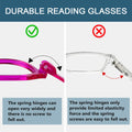 Oversized Reading Glasses Metalless Screwless Spring Hinges Women 6-Pack +2.50 by Deal US