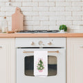 SPBL&L Chinoiserie Christmas Kitchen Towels Pink Bow Tree 16x24 Inch Set of 2 by Deal US