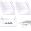 Snap-On Label Holders for Wire Baskets, 1.4 Inch Height, Clear (40 Count)