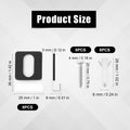 lasuroa 8pcs Heavy Duty White Metal Mirror Clips Holder Kit with Screws Pads by Deal US
